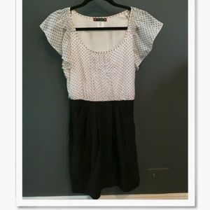 White and Black Dress